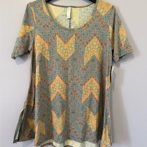 NWT LuLaRoe Perfect T Aztec Print Tunic Top Size Small